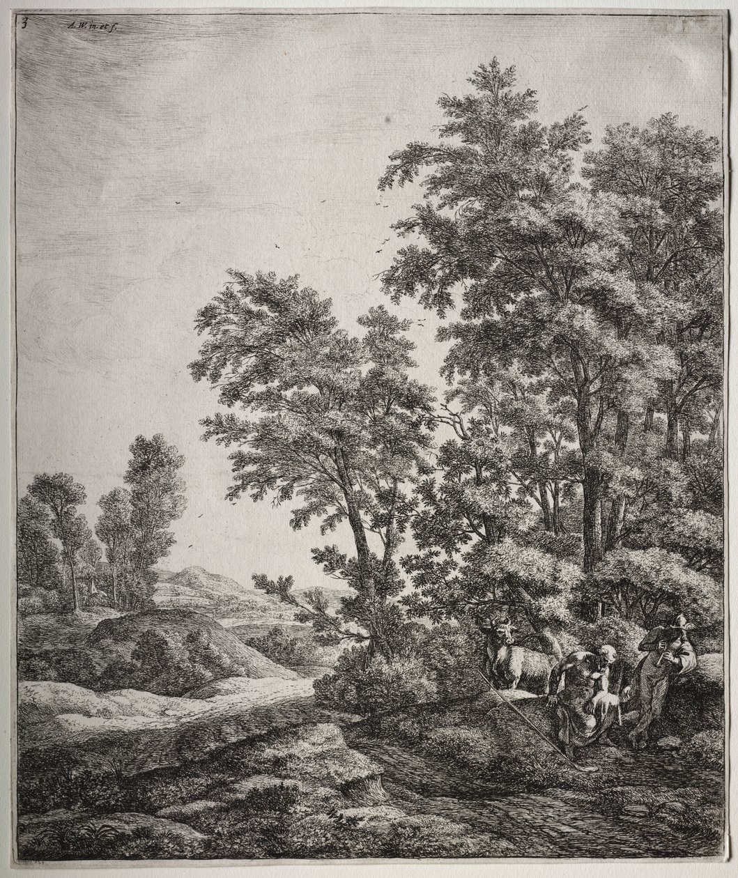 六幅大型直立式风景画，画的是奥维德《变形记》中的场景：墨丘利和阿耳戈斯 作者 安东尼滑铁卢