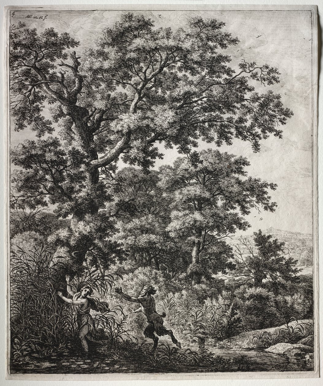 六幅大型直立式风景画，描绘了奥维德《变形记》中的场景：潘和西林克斯 作者 安东尼滑铁卢
