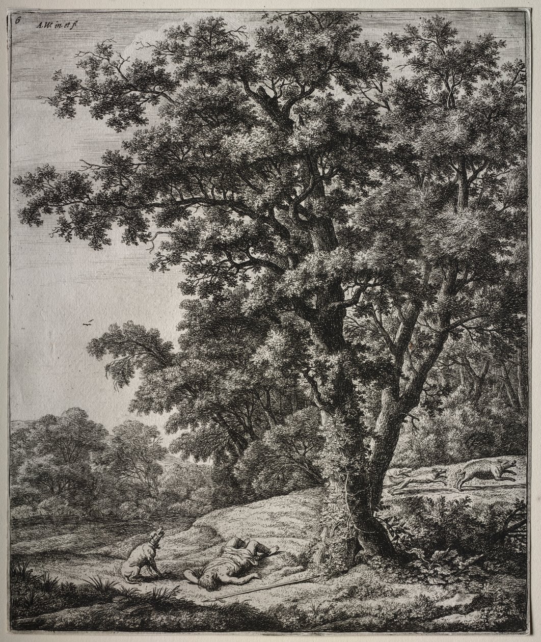 六幅巨大的直立式风景画，描绘了奥维德《变形记》中的场景：阿多尼斯之死 作者 安东尼滑铁卢