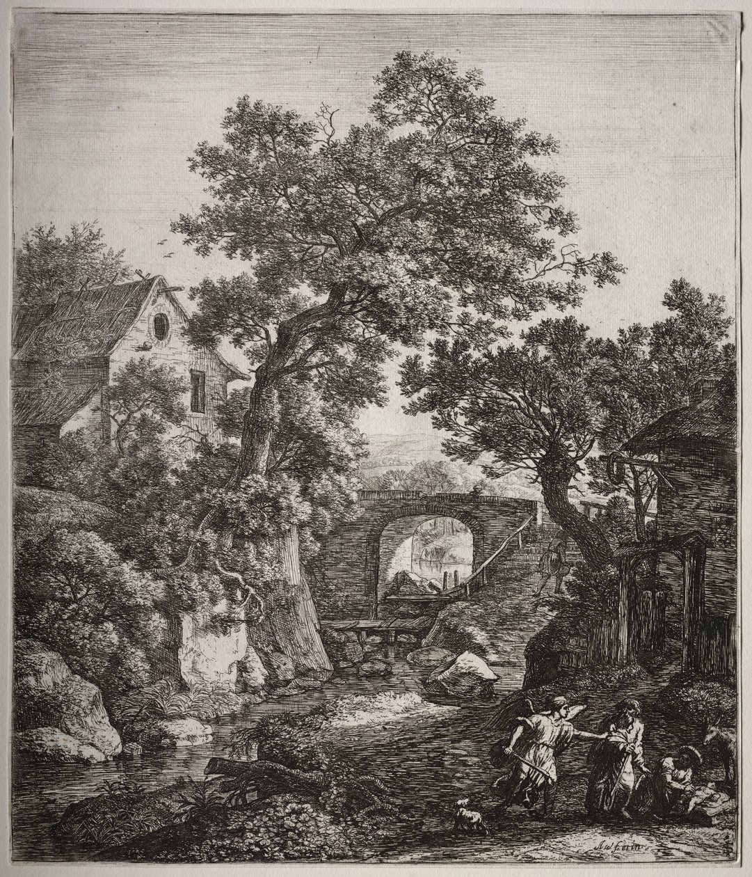 六幅大型直立式风景画，描绘了《旧约》中的场景：西坡拉为儿子行割礼 作者 安东尼滑铁卢