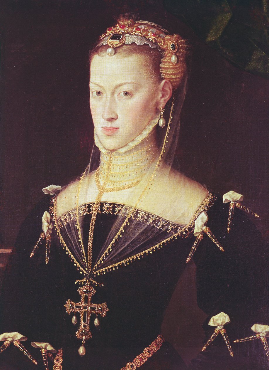 Archduchess Maria of Austria，1551（498704的细节） 作者 安东尼·范·达索斯特·莫尔