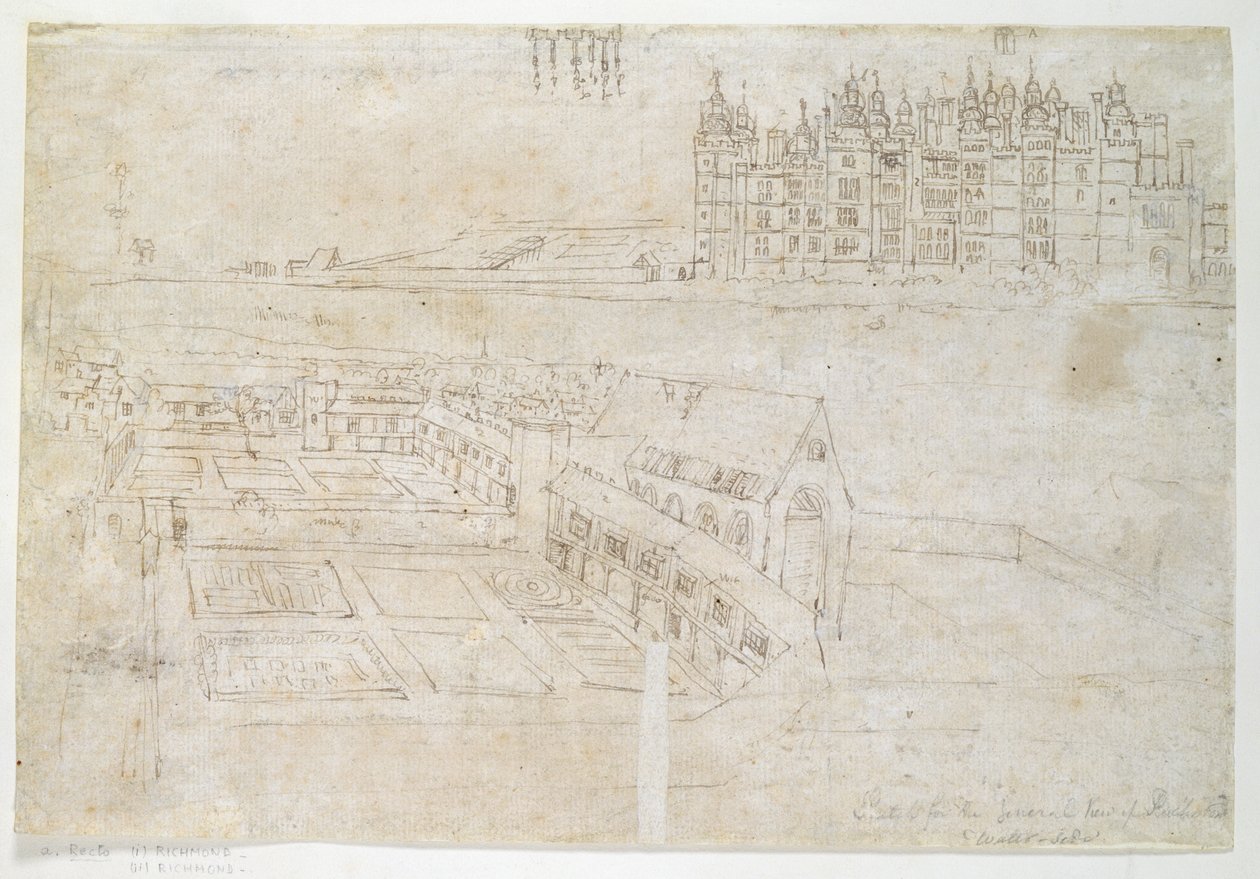 Privy Gardens，Richmond Palace，c.1544（纸和笔墨） 作者 安东尼·范·登·温加德