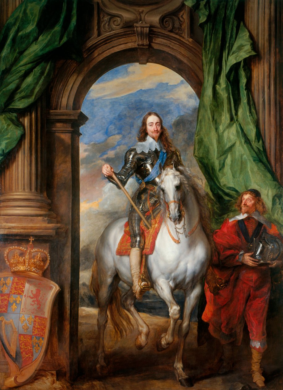 查理一世的骑马肖像，1600-1649年的英格兰国王和圣安托万·M。de，1633年 作者 安东尼·范·戴克