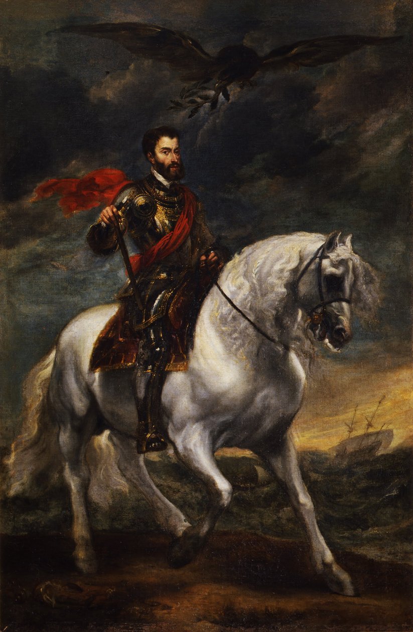 查理五世皇帝的骑马肖像c。 1620 作者 安东尼·范·戴克