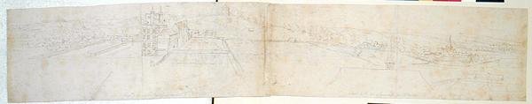 格林威治宫，约1544年（纸上笔墨和铅笔）。 作者 安东尼·范·登·温加德