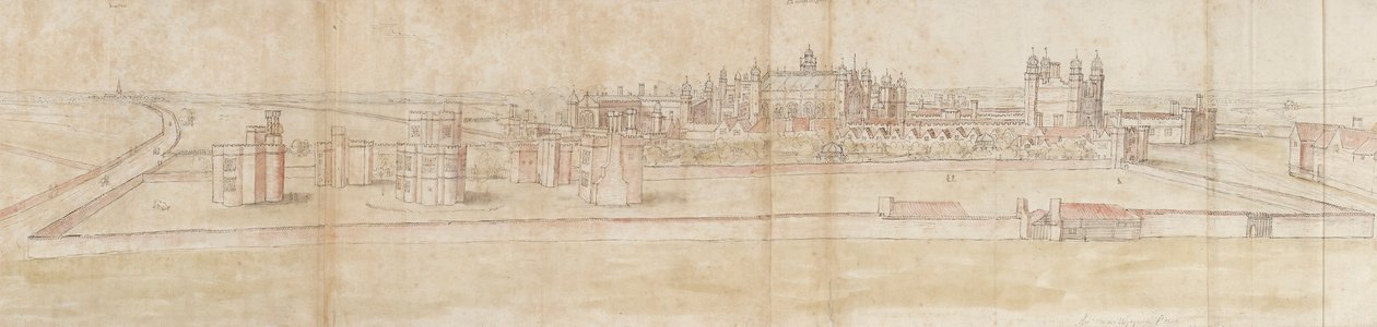 汉普顿宫从北面看，约1550-1560年 作者 安东尼·范·登·温加德