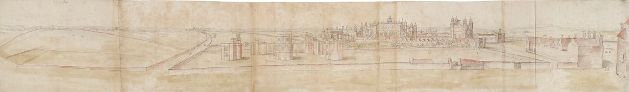 汉普顿宫从北面看，约1550-1560年 作者 安东尼·范·登·温加德