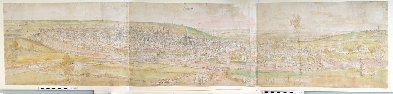 从北边看布鲁塞尔的全景，1558年 作者 安东尼·范·登·温加德