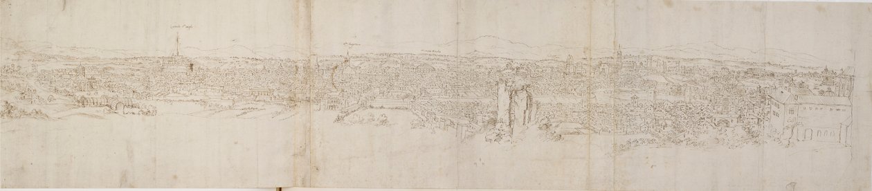 从Monte Janiculus看罗马全景，约1550年代 作者 安东尼·范·登·温加德