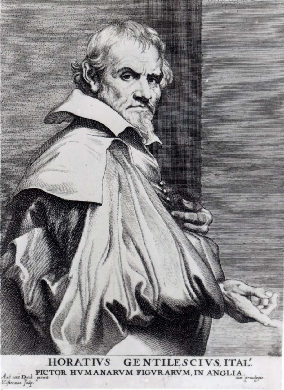 Orazio Gentileschi，来自van Dyck的&39;Iconography&39;，由Lucas Vorsterman雕刻 作者 安东尼·范·戴克