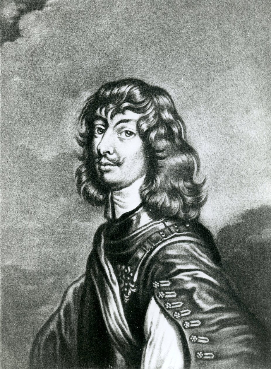 Algernon Percy的肖像，1780（bw雕刻） 作者 安东尼·范·戴克