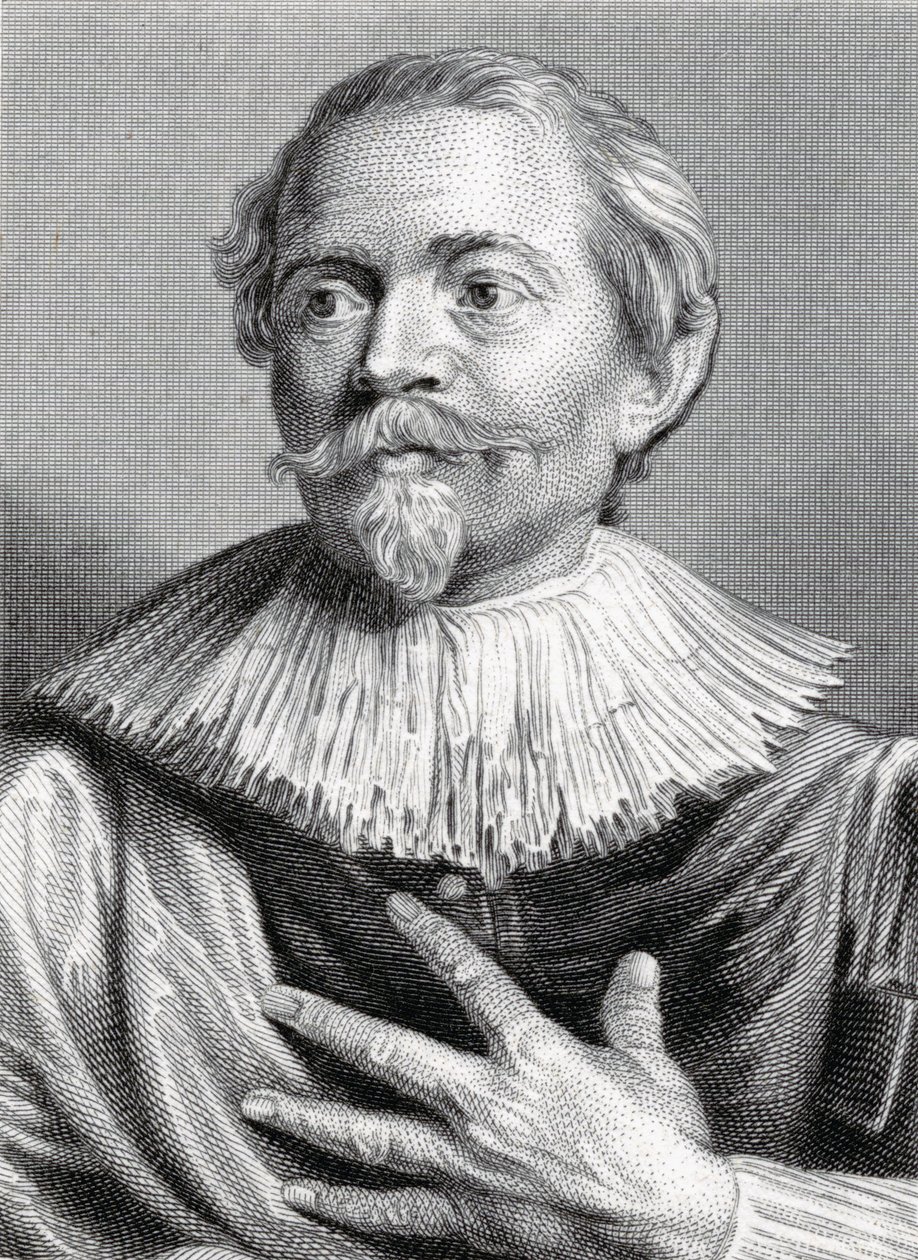 Jacob Jordaens（1593-1678）的肖像由Edward Francis Finden（1791-1857）（雕刻）刻 作者 安东尼·范·戴克