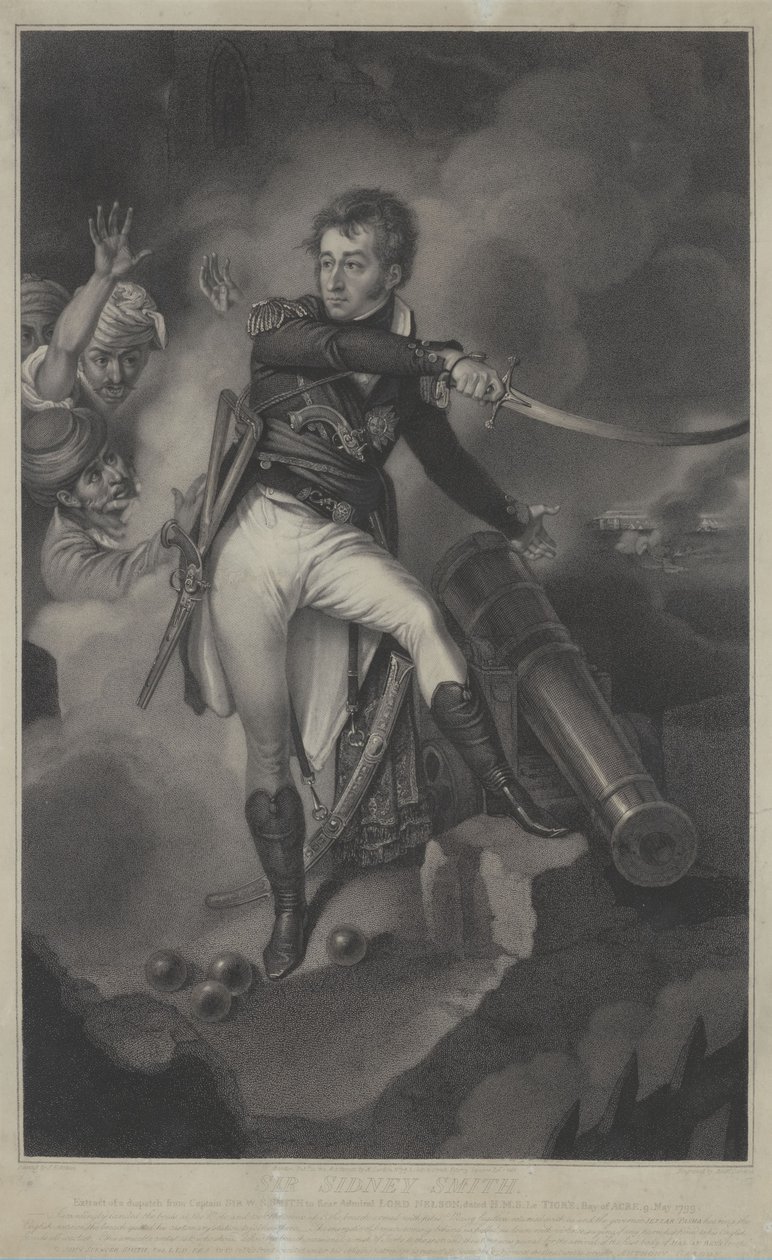 英国海军上将西德尼史密斯爵士在阿克（1764-1840）的肖像 作者 安东尼·卡登