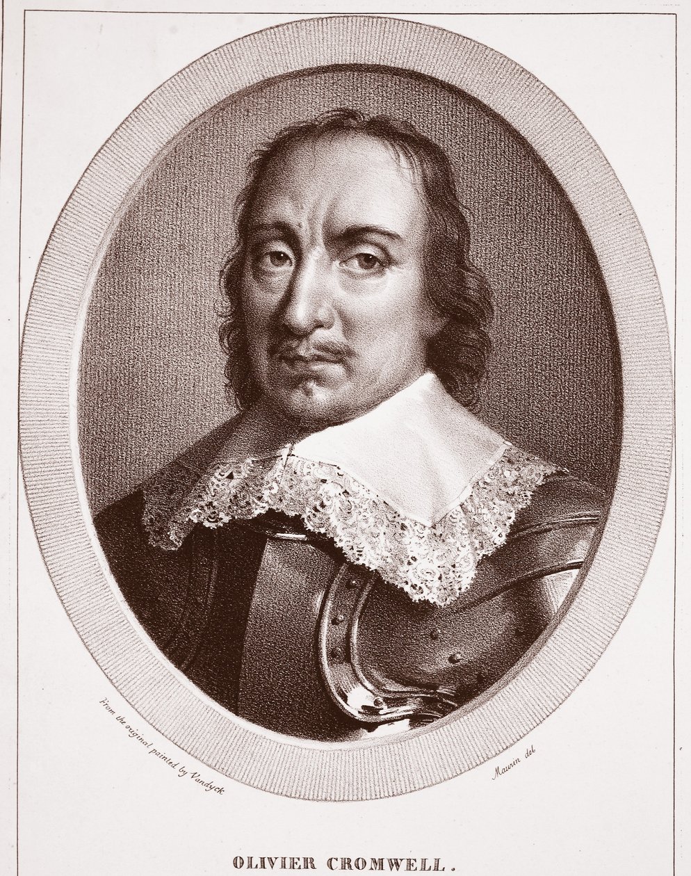 Oliver Cromwell，归功于Maurin，de Langlume刻（版画） 作者 安东尼·范·戴克