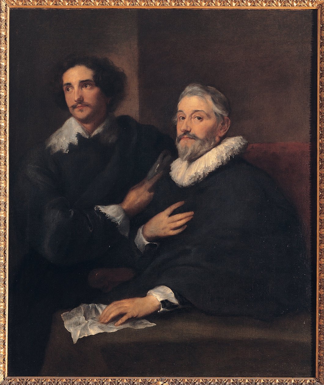 雕刻师Pieter de Jode the Elder和Pieter de Jode the Younger的肖像 作者 安东尼·范·戴克