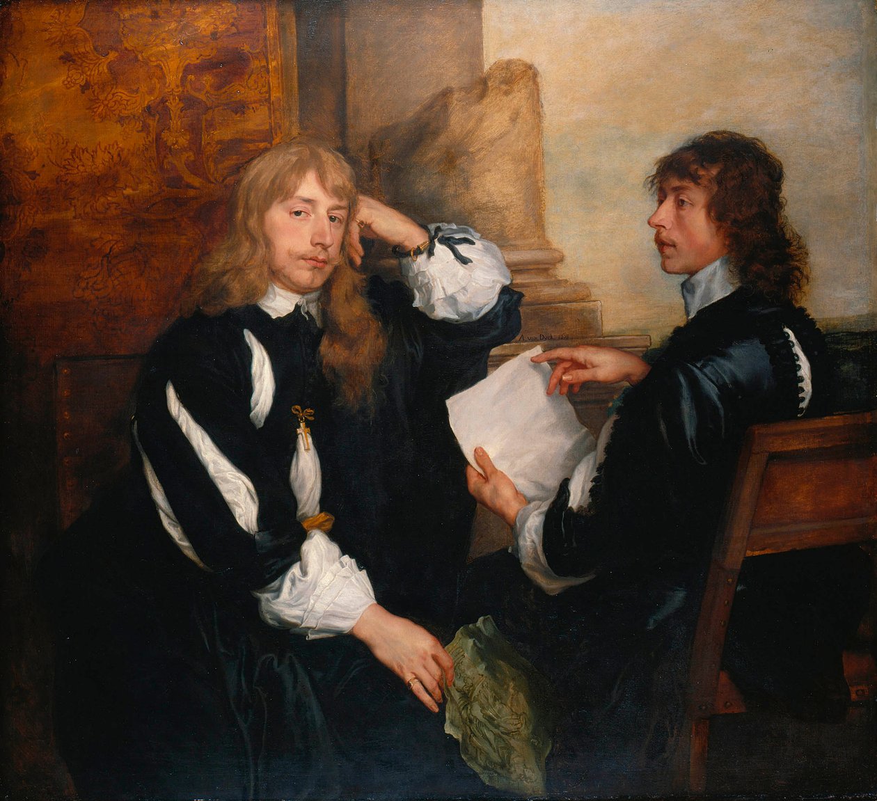 Thomas Killigrew和可能是Lord William Crofts 作者 安东尼·范·戴克
