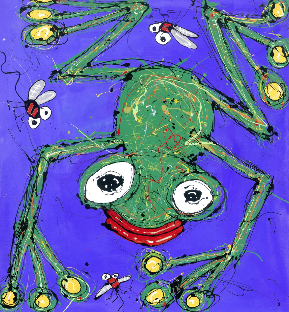 Frog，2008（画布上的珐琅和丙烯酸） 作者 安东尼·布雷斯林