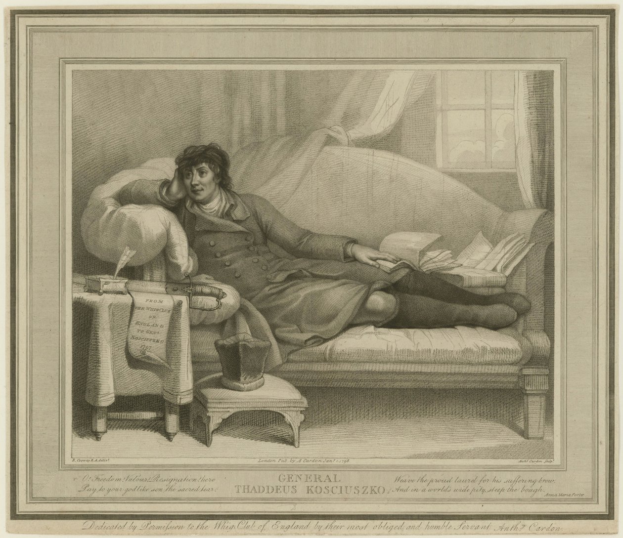 塔德乌斯·科西乌斯（Tadeusz Kosciuszko）1746-1817年，1798年。 作者 安东尼·卡登