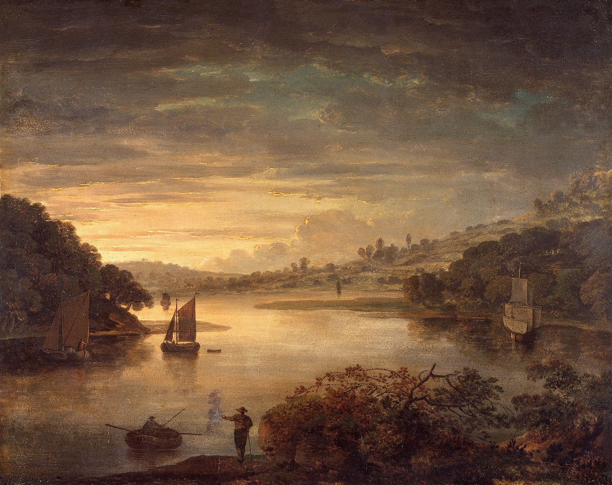 格拉摩根郡尼斯河上的风景》，1740-1760年 作者 安东尼·戴维斯