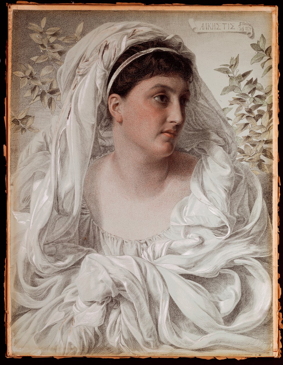 Alcestis：唐纳森夫人的画像，1877年 作者 安东尼·弗雷德里克·奥古斯都·桑迪斯