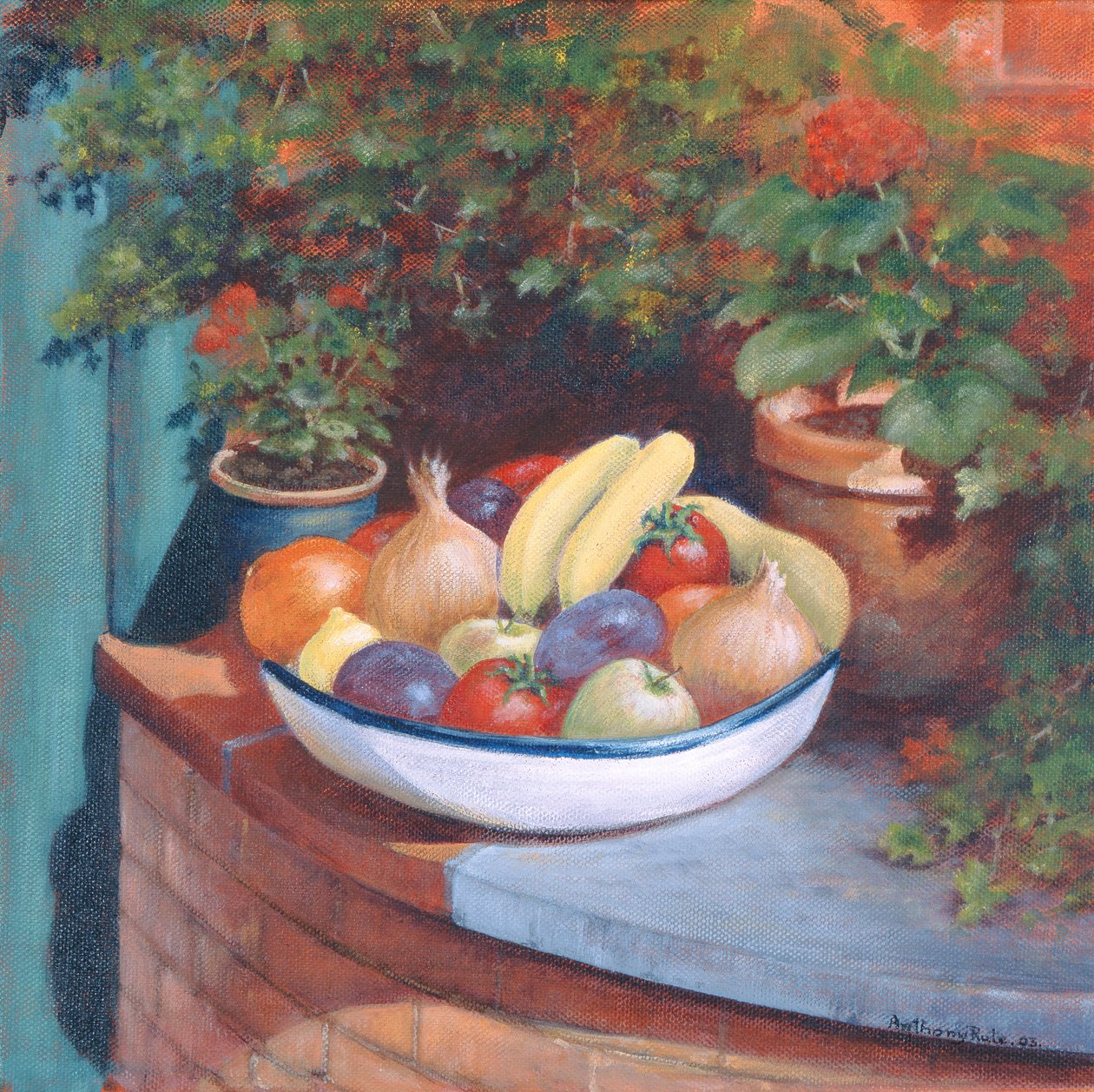 Fruit and Veg al Fresco，2003（丙烯酸） 作者 安东尼·鲁尔