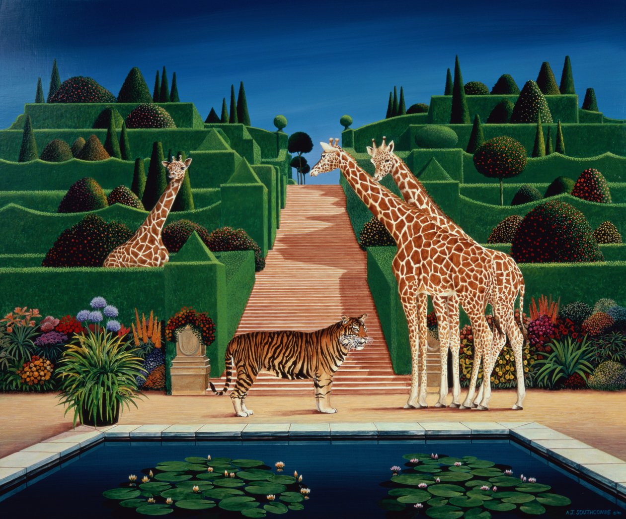 动物园，1980年（丙烯酸船上） 作者 安东尼·索斯科姆
