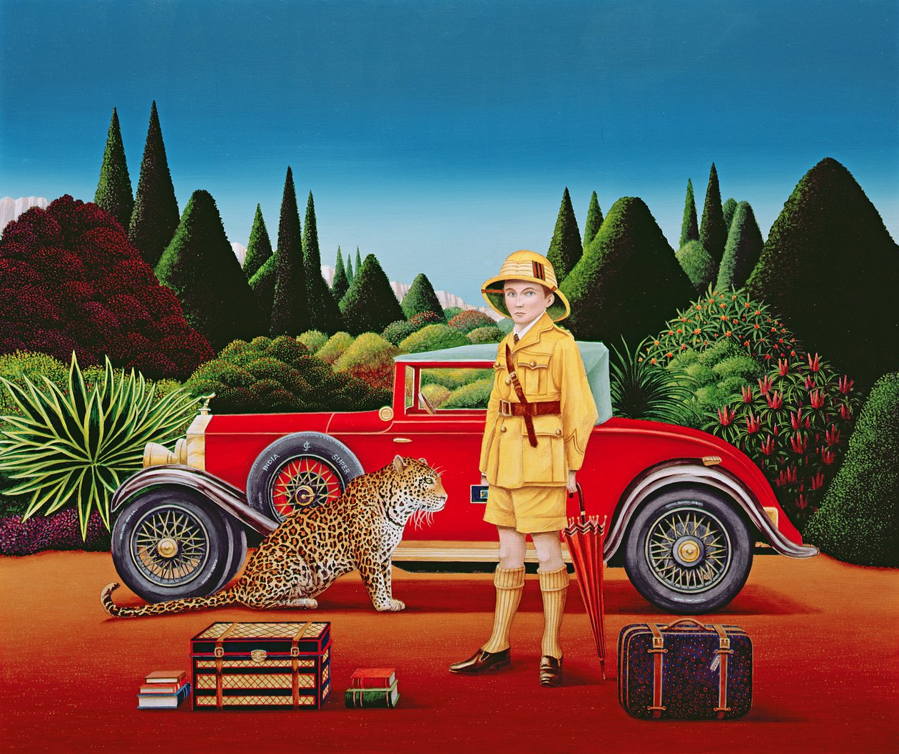 红色劳斯莱斯，1992年（丙烯酸船上） 作者 安东尼·索斯科姆