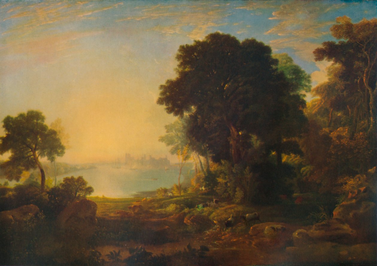 卡那封城堡，c1815-1819，1935年 作者 安东尼·范迪克·科普利·菲尔丁