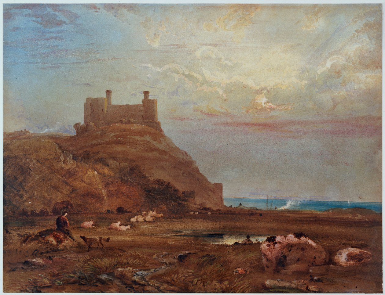 Harlech城堡，1820年 作者 安东尼·范迪克·科普利·菲尔丁
