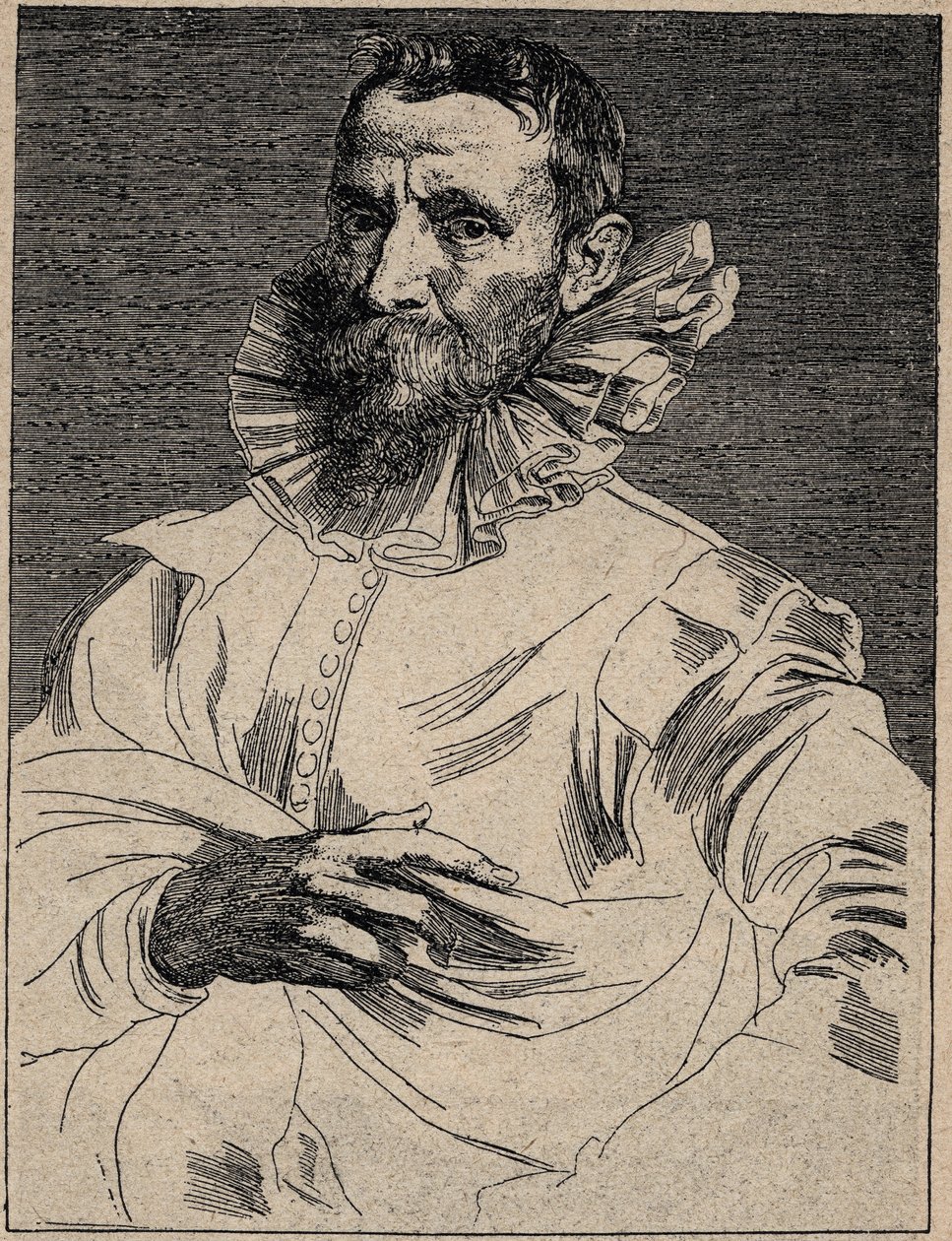 Jan Brueghel the Elder（或 Ain，被称为 Brueghel de Velours）（1568-1625） - Jan Brueghel the Elder - 雕刻 Anthony van Dyck 作者 安东尼·范（继）戴克