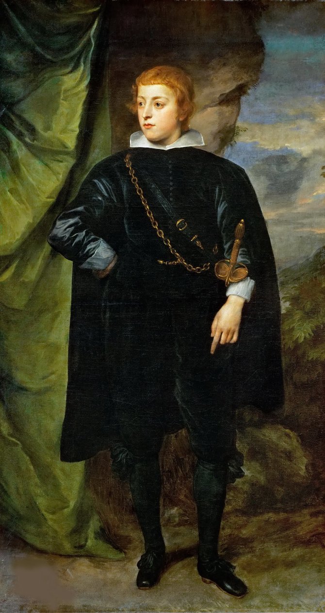 Carlo Emanuele dEste，Borgomanero侯爵1622-1695，c。 1635。 作者 安东尼·范·戴克
