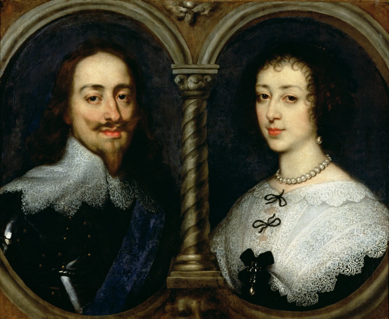 英格兰的查理一世（1600-49）和女王亨丽埃塔玛丽亚（1609-69） 作者 安东尼·范·戴克
