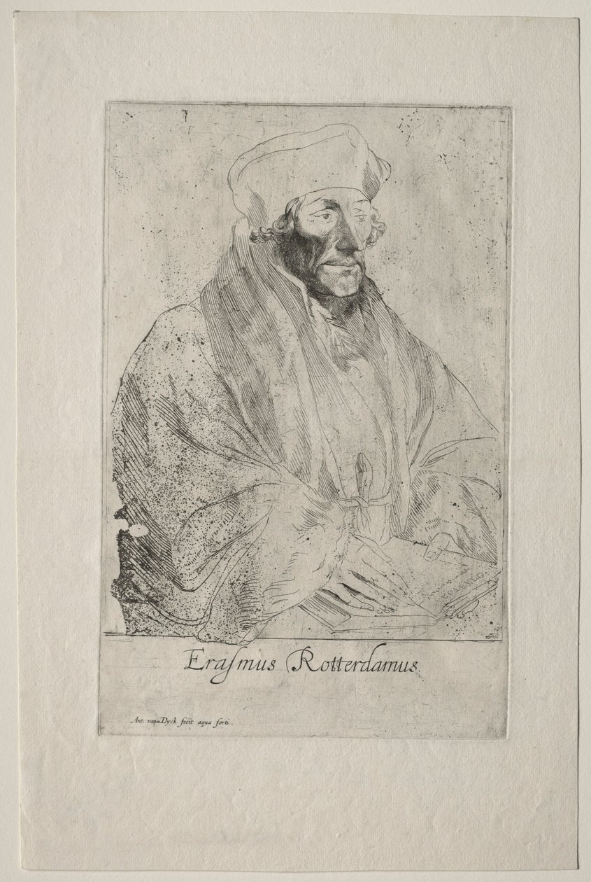 鹿特丹的Desiderius Erasmus。 作者 安东尼·范·戴克