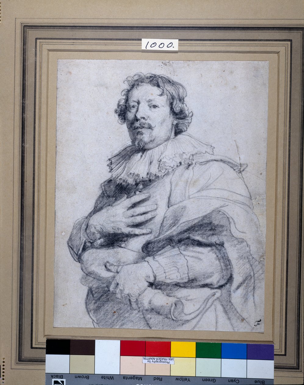 Gaspard de Crayer (black chalk on white paper) 作者 安东尼·范·戴克