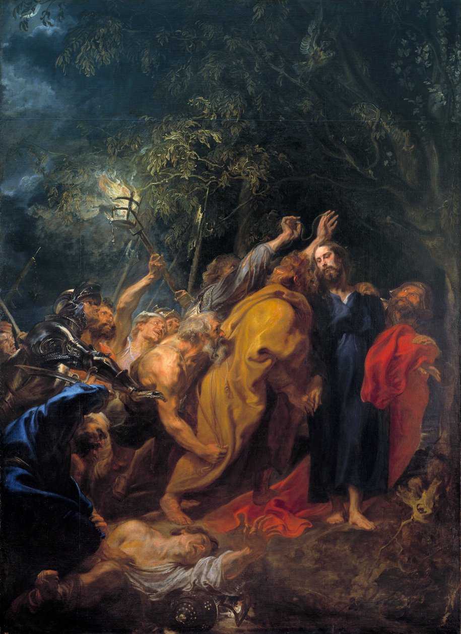 《基督的俘虏》（The Capture of Christ）安东尼·范·戴克（1599-1641）约 1618-1620 年作画，尺寸 344x253 厘米，马德里普拉多博物馆 作者 安东尼·范·戴克