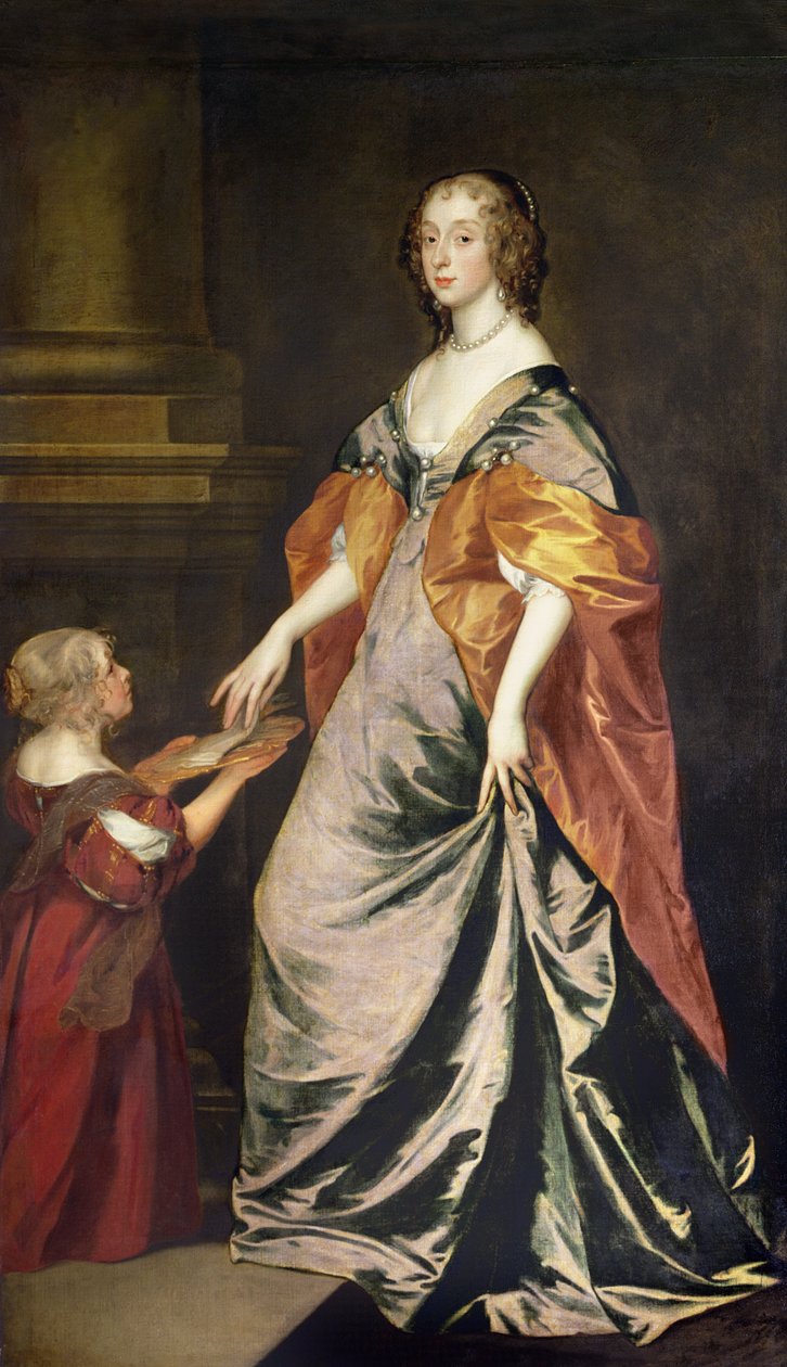Mary Villiers夫人（1622-85）和吉布森夫人 作者 安东尼·范·戴克