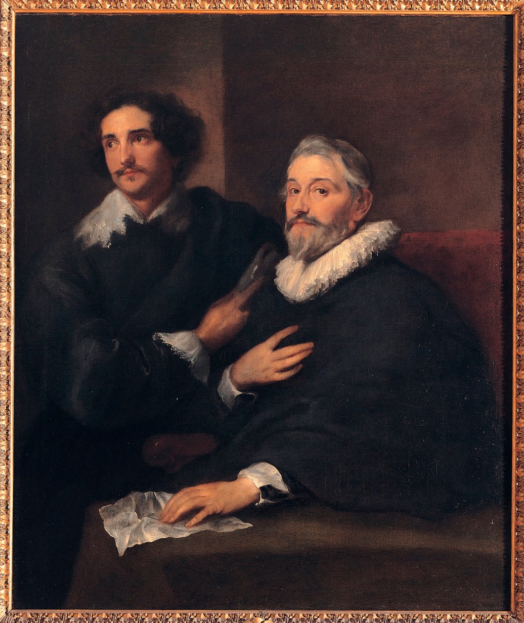Portrait des freres de Wael (Portrait of the Brothers de Wael) -Peinture de Sir Anthonis (Anton ou Antoon) van Dyck (1599-1641), huile sur toile (120x103 cm), vers 1620-1630, art anglais 作者 安东尼·范·戴克