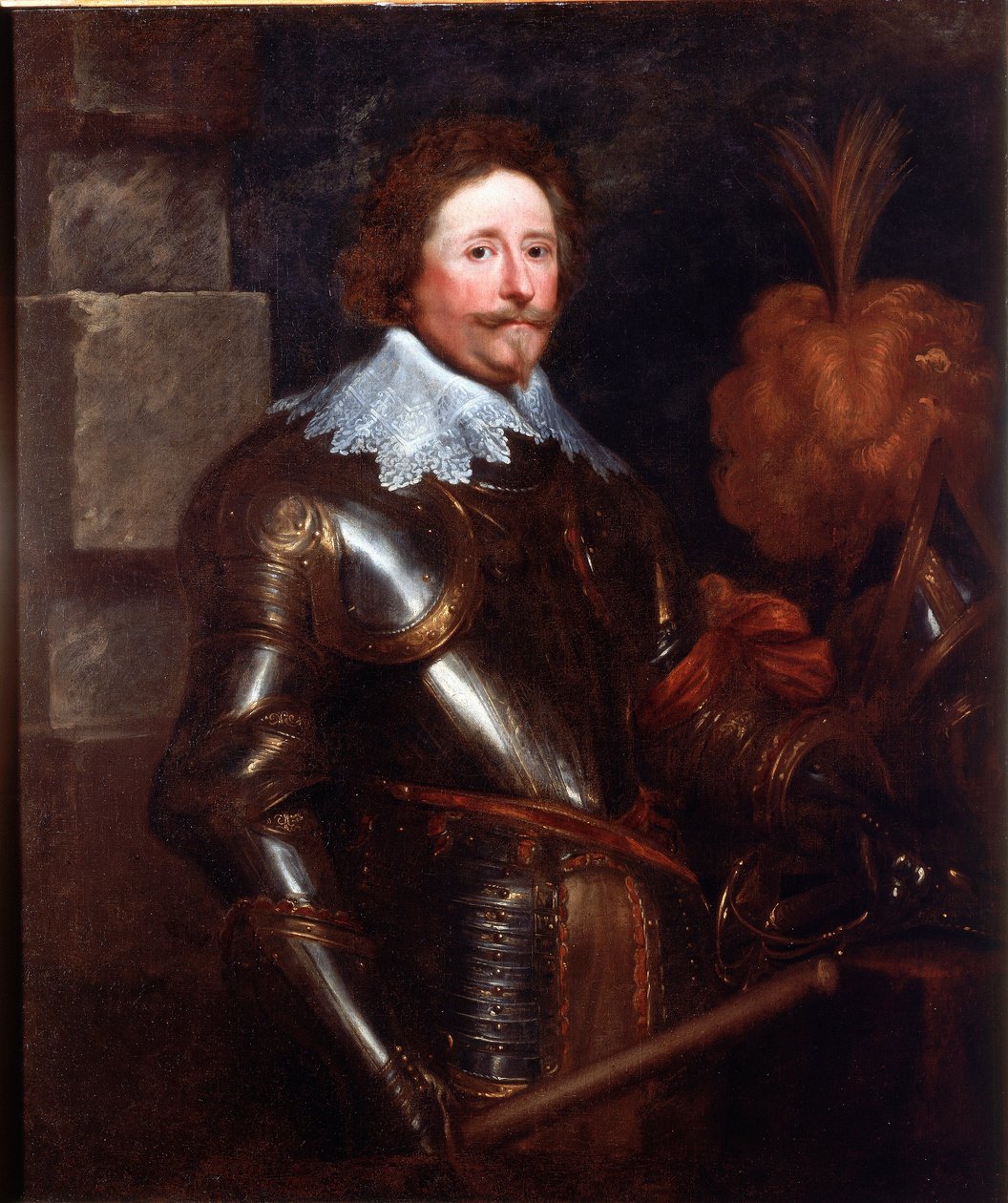 Frederic Henri de Nassau 奥兰治亲王的肖像（1584-1647）联合省的上尉和海军上将安东尼·范·戴克（Antonie Van Dyck）（1599-1641）1628-1629 年作画 121x103 厘米基因，红宫广场 作者 安东尼·范·戴克