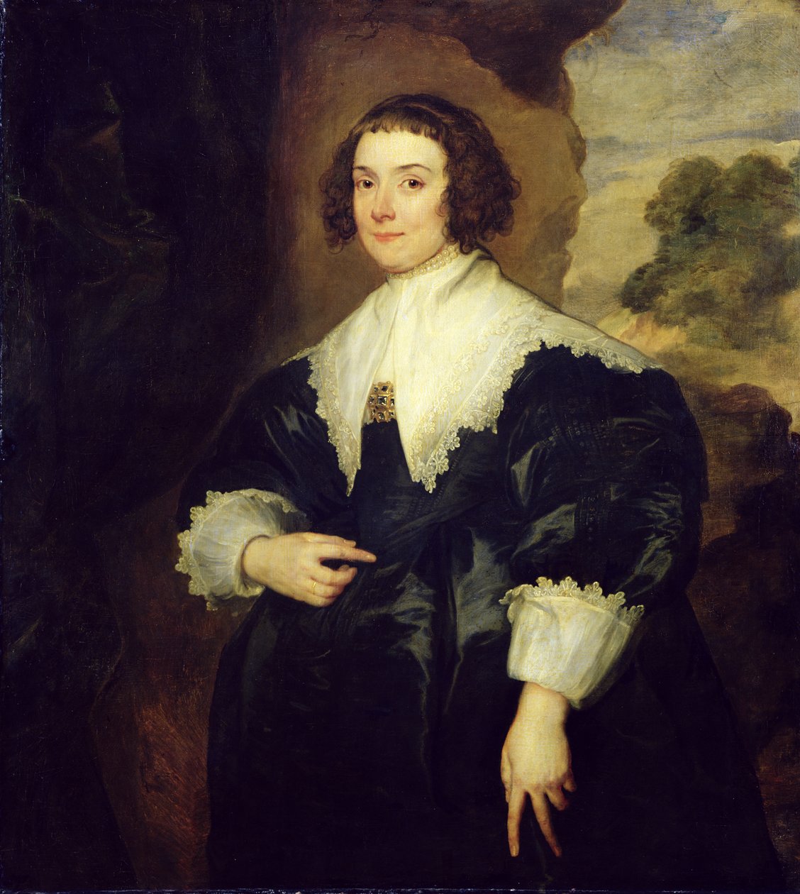 Assche，妻子或Justus van Meerstraten（1639年）1634-35的伊莎贝拉的肖像 作者 安东尼·范·戴克