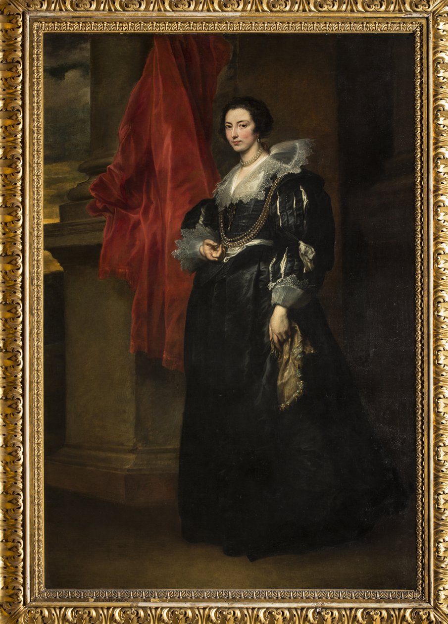 约翰娜·德·布洛瓦 (Johanna de Blois) 的肖像，约 1634-35 年（布面油画） 作者 安东尼·范·戴克