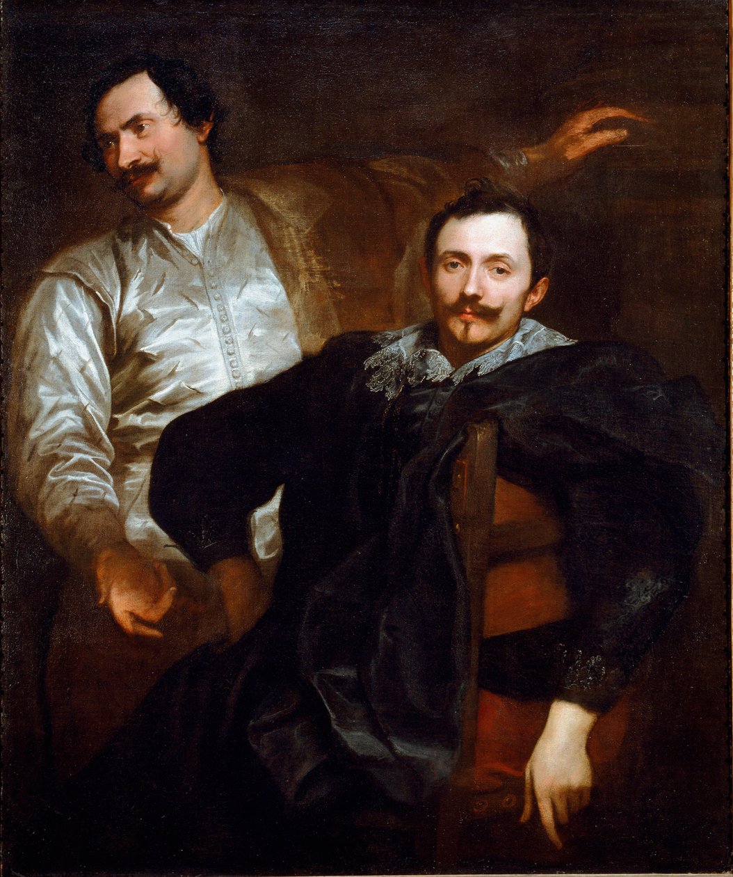Portrait of the Painters Lucas (1591-1661) and Cornelis (1592-1669) by Wael”” Painting by Antonie Van Dyck (1599-1641) 1627 Dim. 120x101 cm Rome, Pinacoteca Capitolina, inv. 71 作者 安东尼·范·戴克
