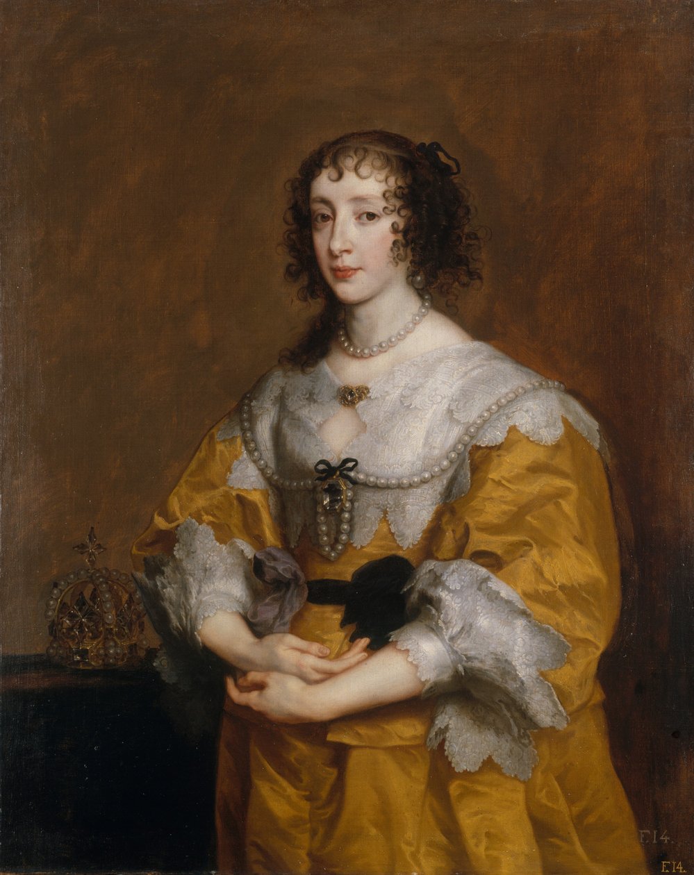 亨利埃塔·玛丽亚女王（Queen Henrietta Maria），1636年。 作者 安东尼·范·戴克