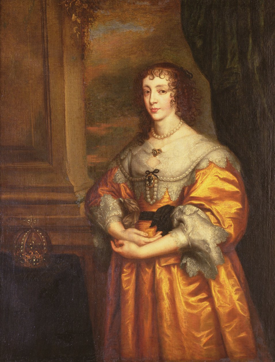 女王Henrietta Maria，c.1633 作者 安东尼·范·戴克