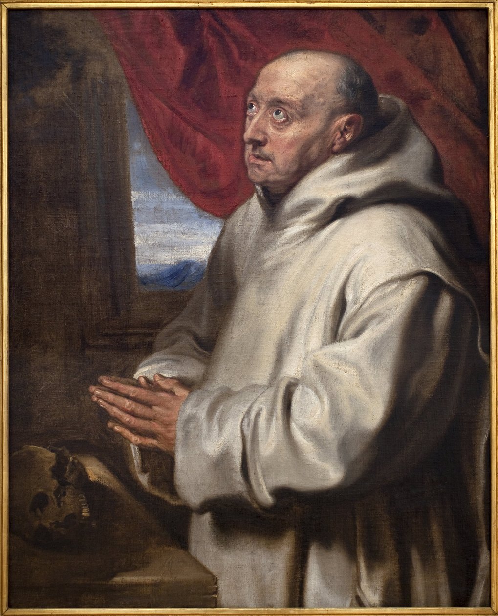 Saint Bruno (Bruno the Carthusian, circa 1030-1101). Painting by Antoine (Antoine or Antoon or Anton) Van Dyck (1599-1641), oil on canvas 作者 安东尼·范·戴克