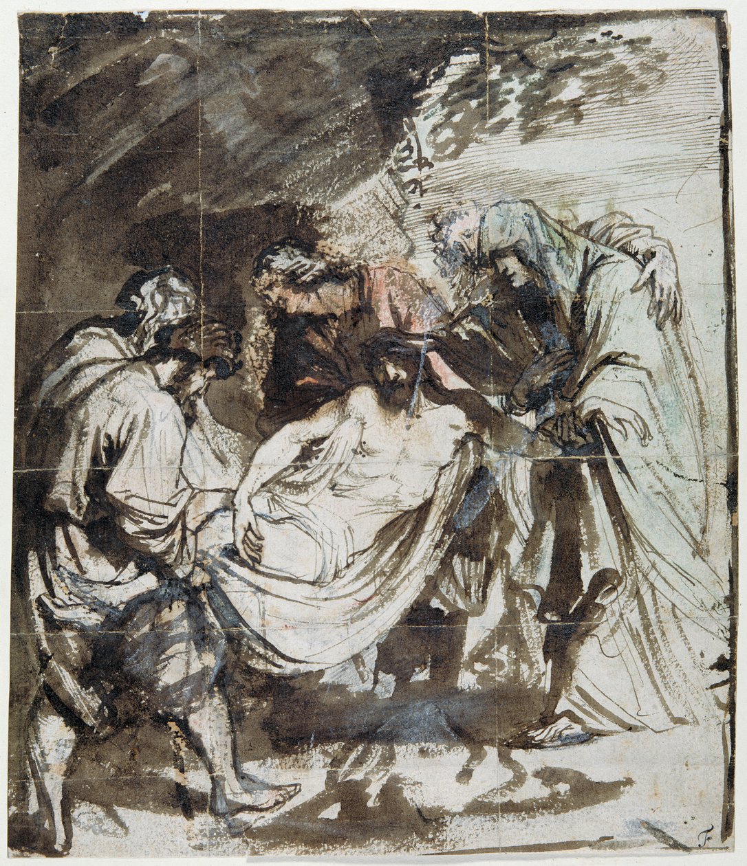墓葬研究》，约1617-18（纸上水墨画和水粉画的钢笔和墨水 作者 安东尼·范·戴克