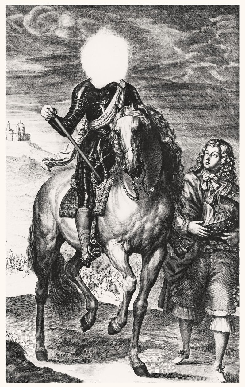 最初是法国路易斯的无头马术肖像，由Pierre Lombard（1612-80）刻（见105377-8） 作者 戴克之后的安东尼·范