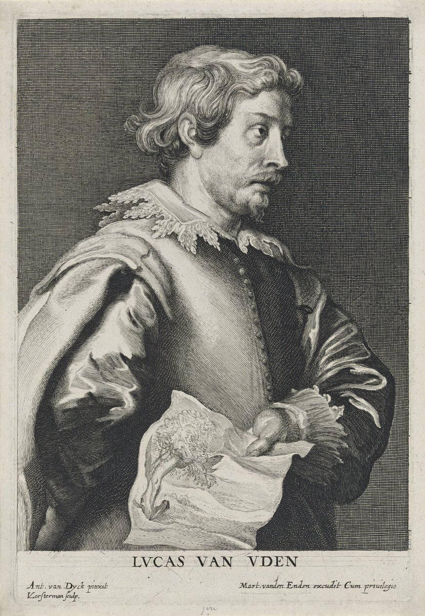 Lucas van Uden，1630-1640由Lucus Vorsterman（1595-1675）蚀刻（在纸上雕刻蚀刻） 作者 戴克之后的安东尼·范