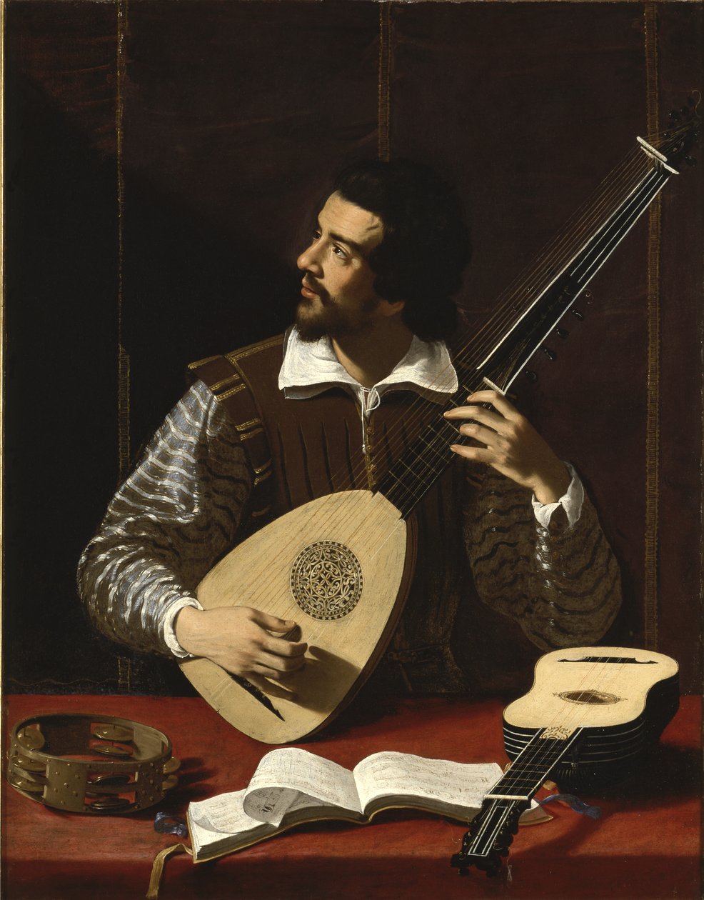 Theorbo Player，约1611年 作者 格拉米塔葡萄酒