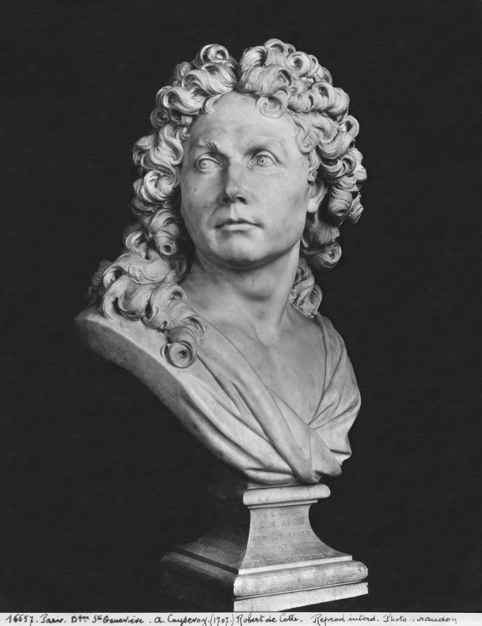 Robert de Cotte的半身像，1707年（另见346010,346011）（大理石） 作者 安托万·考耶索