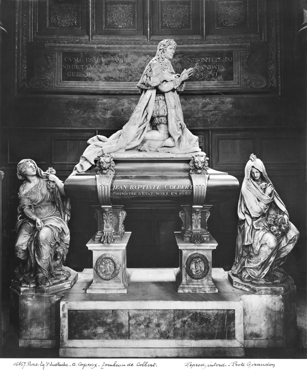 Jean-Baptiste Colbert de Torcy之墓（1619-83），c.1685-1687（大理石和镀金青铜）（另见248118,248119,248120,252768,252769） 作者 安托万·考耶索